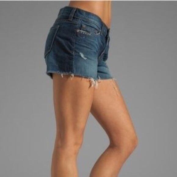 J Brand Ringer Cut Off Distress Blue Jean Shorts - Picture 8 of 8